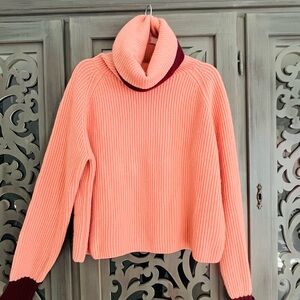 Sportsmax peach wine 100% cashmere turtleneck S